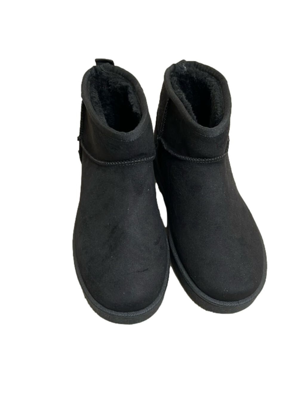 UGG Mini Look Alikes - NEW Black with faux fur lining. Fits like 6-6.5